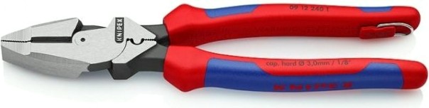Плоскогубцы со страховочным креплением KNIPEX 0912240T 240 мм [KN-0912240T]