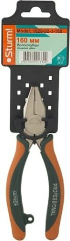 Плоскогубцы Sturm 1020-02-1-160 2-х комп. рукоятки, 160 мм