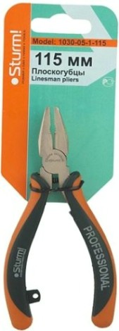 Плоскогубцы Sturm 1030-05-1-115 2-х комп. рукоятки, пружин. механизм 115мм