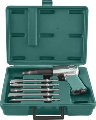 Пневмомолоток JONNESWAY JAH-6833HK Набор 2100 уд/мин., патрон H10, с насадками, 8 пре [047496]