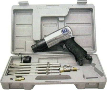 Пневмомолоток SUMAKE ST-M3009К/H в комплекте 5 зубил и кейс [8096330]