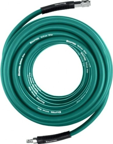 Пневмошланг KRAFTOOL 15м 10х15 мм, с фитингами рапид [06588-15]