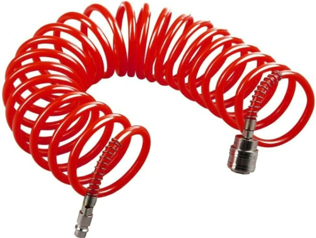 Пневмошланг спиральный QUATTRO ELEMENTI 5 метров разъем euro [770-933]