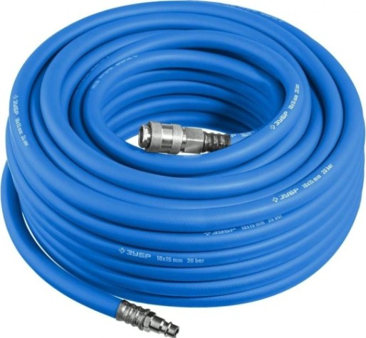 Пневмошланг ЗУБР 15м с фитингами рапид, 10х15 мм [6481-15]