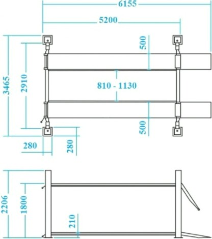 Подъемник автомобильный NORDBERG 4440J четырехстоечный 4 т (380В) с траверсой [ЦБ-00007093]