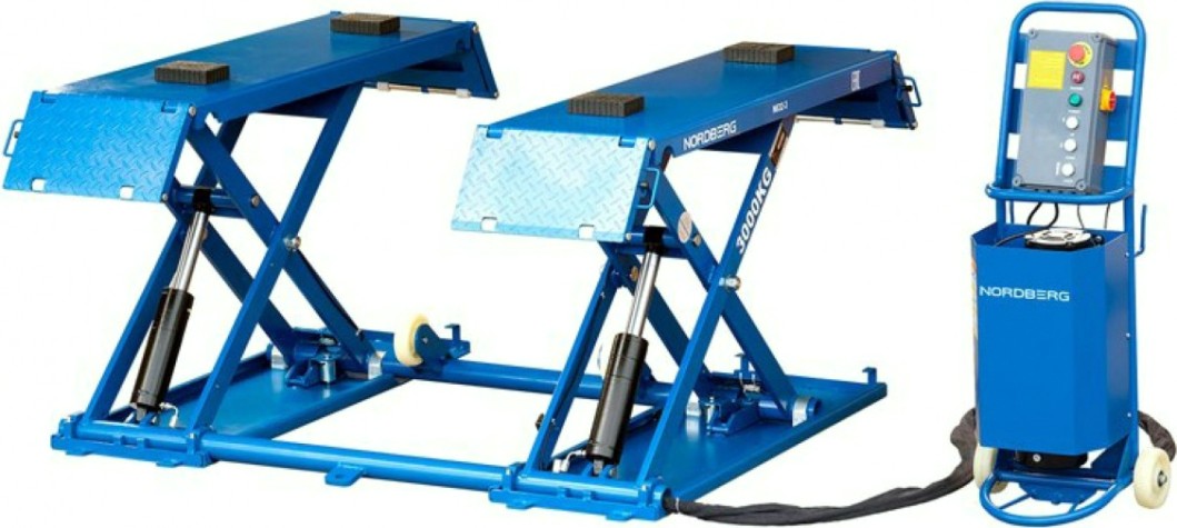 Подъемник автомобильный NORDBERG N632-3B ножничный 3т, 380в, синий, (ст.арт. [ЦБ-00008174]