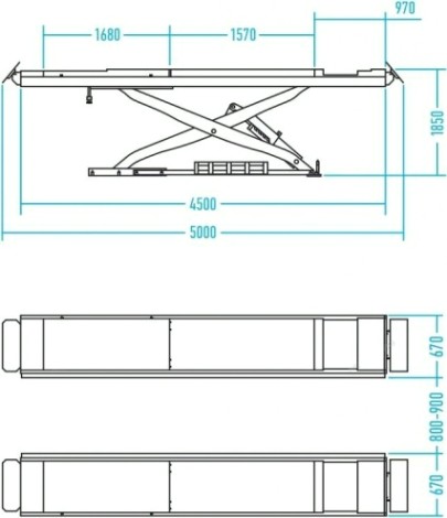 Подъемник автомобильный NORDBERG N634-4,5G ножничный для сход-развала 4,5 тонн 380в (серый) [ЦБ-00019737]