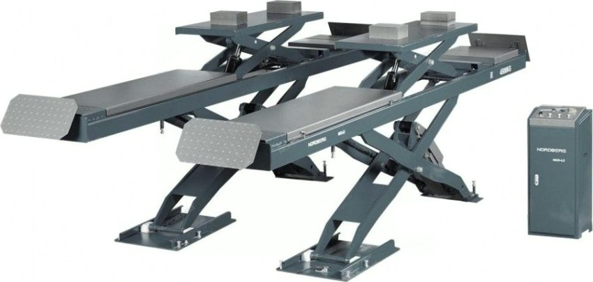 Подъемник автомобильный NORDBERG N635-5,5G ножничный для сх-разв 5,5т, 380в, 2 уровня, серый [ЦБ-0008759]