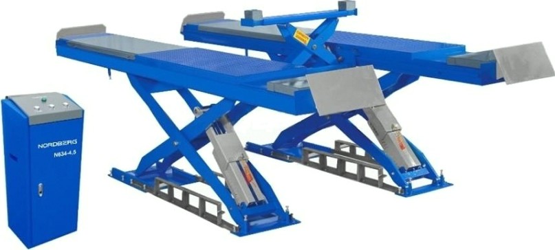 Подъемник ножничный NORDBERG N634-4.5B для сход-развала, 4,5 т, 380В синий [ЦБ-00000328]