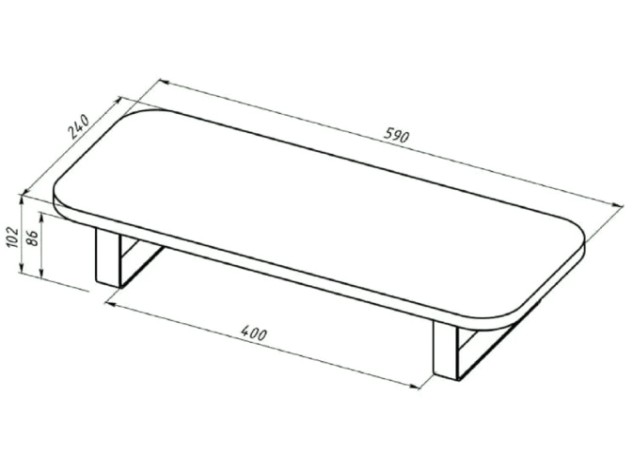 Подставка EMBODIMENT EMB-MLS-WF-VOB для ноутбука/монитора, дуб Вотан, черный
