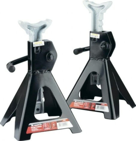 Подставки под автомобиль MATRIX 6 т регулируемые, h подъема 400-605 мм, 2 шт. [51630]