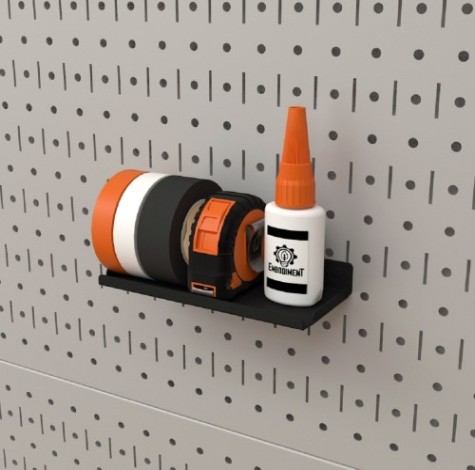 Полка для хранения EMBODIMENT EMB-TB-SH-150x70-B металлическая, настенная, черная