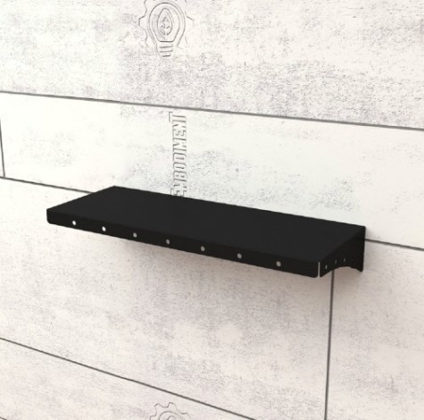 Полка для хранения EMBODIMENT EMB-TB-SH-400x150-B металлическая, настенная, черная