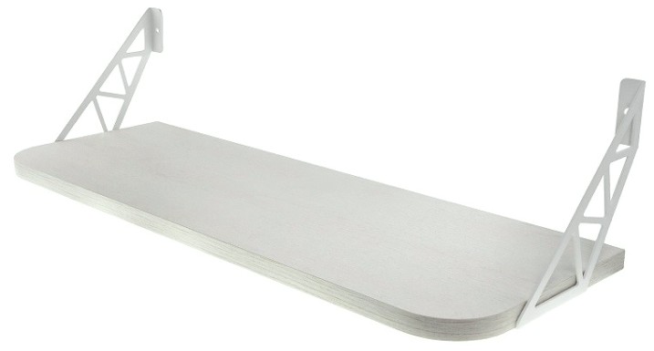 Полка EMBODIMENT EMB-SHF-WW-HAW деревянная, настенная, белая Полка EMBODIMENT EMB-SHF-WW-HAW деревянная, настенная, белая