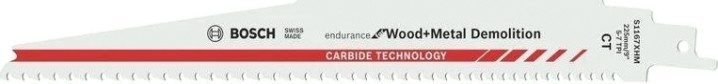 Полотна для сабельных пил BOSCH S1167XHM (уп10шт) Endurance for Wood and Metal Demolition [2608653312]