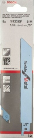 Полотна для сабельных пил BOSCH S922EF (5шт.) [2608656015]