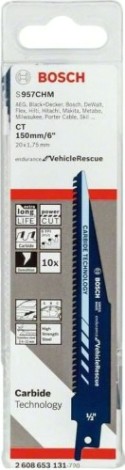 Полотна для сабельных пил BOSCH S957CHM (уп.10шт) endurance for Vehicle Rescue [2608653131]