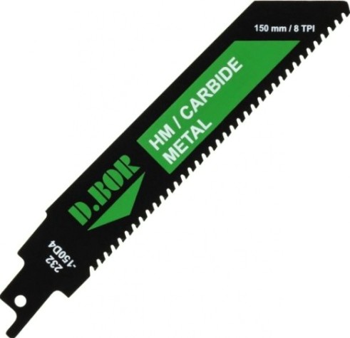 Полотна для сабельных пил D.BOR 115/150*3 мм HM / CARBIDE / METAL по металлу 1 шт. [D-232-150D4-01]