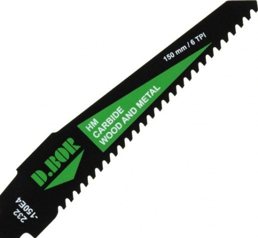 Полотна для сабельных пил D.BOR 115/150*4 мм HM / CARBIDE / WOOD AND METAL универсал.1 шт. [D-232-150E4-01]