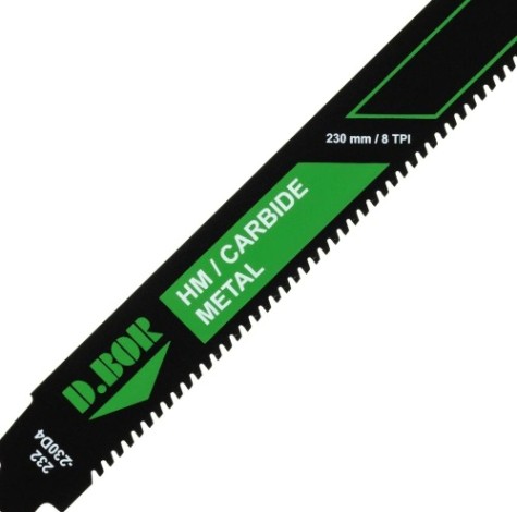 Полотна для сабельных пил D.BOR 195/230*3 мм HM / CARBIDE / METAL по металлу 1 шт. [D-232-230D4-01]
