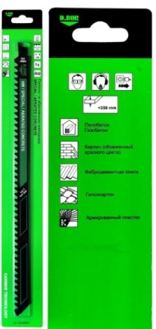 Полотна для сабельных пил D.BOR 375/400*8,5 мм HM / SPECIAL / AERATED CONCRETE (1 шт.) [D-232-400I4-01]