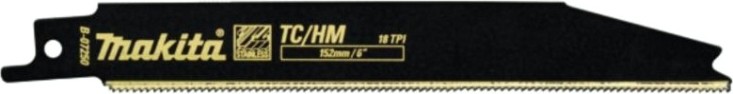 Полотна для сабельных пил MAKITA B-07250 для нержавеющей стали 152х1,0х18tpi, 2 шт.
