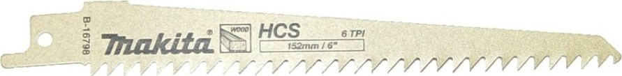 Полотна для сабельных пил MAKITA B-16798 для дерева 152x1,25x6tpi, 5 шт.