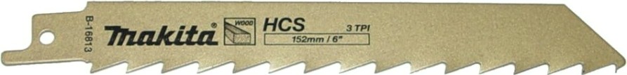 Полотна для сабельных пил MAKITA B-16813 для дерева 152x1,25x3tpi, 5 шт.
