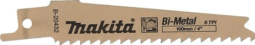 Полотна для сабельных пил MAKITA B-20432 для дерева с гвоздями 100x0,9x6tpi, 5 шт.