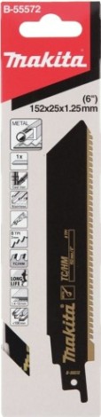 Полотна для сабельных пил MAKITA B-55572 для металла 152x1,25x8tpi
