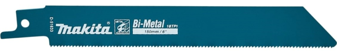 Полотна для сабельных пил MAKITA D-51633 по металлу basic 150x0,9x18tpi, 2 шт.