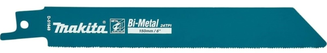 Полотна для сабельных пил MAKITA D-51649 по металлу 152x0,9x24tpi, 2 шт.
