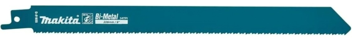 Полотна для сабельных пил MAKITA D-51655 по металлу 225x0,9x14tpi, 2 шт.