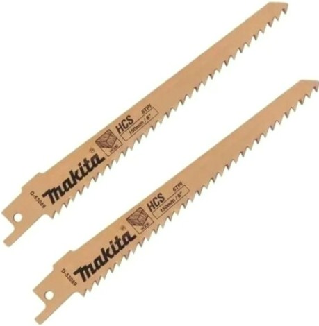 Полотна для сабельных пил MAKITA D-53089 по дереву 150x1,2x6tpi, 2 шт.