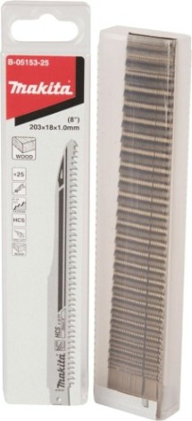 Полотна для сабельных пил MAKITA Super Express для дерева 203х1,0х6-10tpi, 25 шт. [B-05153-25]