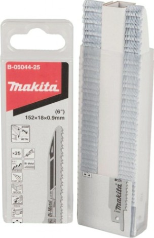 Полотна для сабельных пил MAKITA Super Express для дерева с гвоздями/металла 152х0,9х6-11tpi, 25 [B-05044-25]
