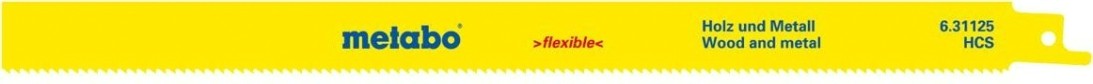 Полотна для сабельных пил METABO S1211H 300x0,9/2,5 HCS (2шт.) [631125000]