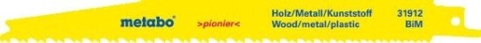 Полотна для сабельных пил METABO S345XF 180 мм, (2шт.) [631912000]