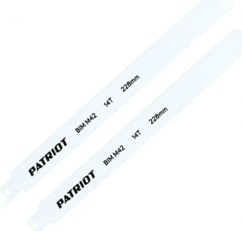 Полотна для сабельных пил по металлу PATRIOT 228*19*0.92мм*14T 2 шт. Полотна для сабельных пил по металлу PATRIOT 228*19*0.92мм*14T 2 шт.