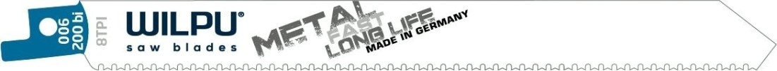 Полотна для сабельных пил WILPU 006/200 bi металла, дерева с ост.металла (быстрый точный рез) [1852000005]