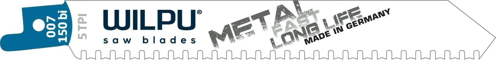 Полотна для сабельных пил WILPU 007/150 bi цвет.металлов от 1,5мм (быстрый точный рез) 5 шт/у [1861500005]