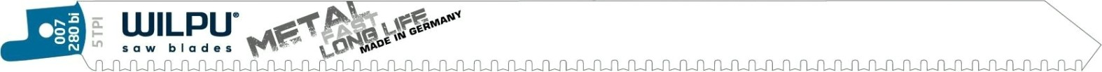 Полотна для сабельных пил WILPU 007/280 bi цвет.металлов от 1,5мм (быстрый точный рез) 5 шт/у [1862800005]