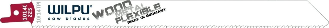 Полотна для сабельных пил WILPU 1014 C/225 древесины с остатками металла, стали 5 шт/уп [1352200005]