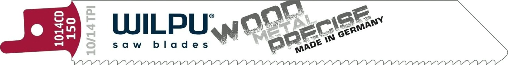 Полотна для сабельных пил WILPU 1014 CD/150 bi-metall для древесины с остатками металла 5шт/уп [1356500005]