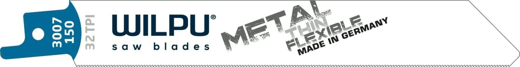 Полотна для сабельных пил WILPU 3007/150 bi шт/уп жести тоньше 1,2мм мелкозубное 5шт/уп [1411500005]