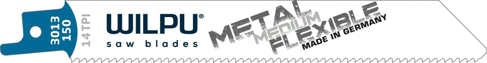 Полотна для сабельных пил WILPU 3013/150 нерж.ст., цвет.мет 2,5-3,5 мм 5шт/уп [1461500005]