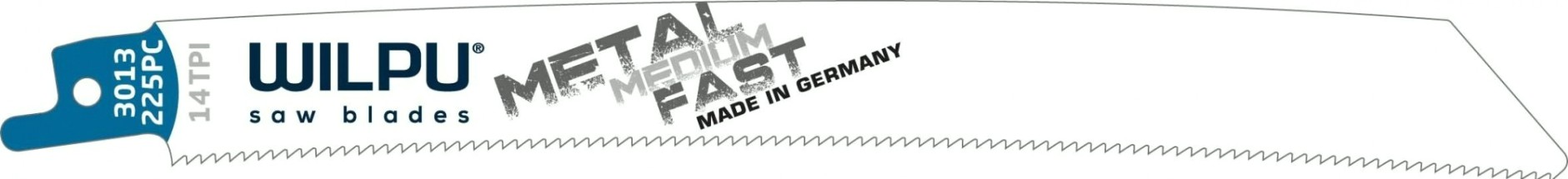 Полотна для сабельных пил WILPU 3013/225 PC нерж.ст., цвет.мет от 2,5 до 3,5 мм 5шт/уп [1472200005]