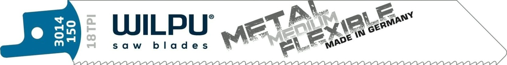 Полотна для сабельных пил WILPU 3014/150 bi нерж.ст. от 1,5 до 2,5мм 5шт/уп [1441500005]