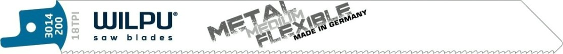 Полотна для сабельных пил WILPU 3014/200 bi по стали и нерж.ст. от 1,5 до 2,5 мм 5шт/уп [1442000005]