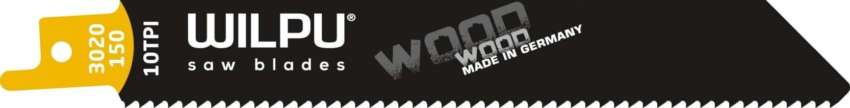 Полотна для сабельных пил WILPU 3020/150 всех сортов древесины, мелкозубое 5шт/уп [1211500005]